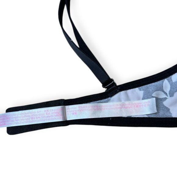 PINK VICTORIA’S SECRET Women’s Black Floral Wear Everywhere T-Shirt Lightly Line - Picture 5 of 6